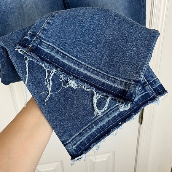 Loft Curvy Demi Boot Stretch Denim Jeans with Drop Hem - Picture 3 of 8